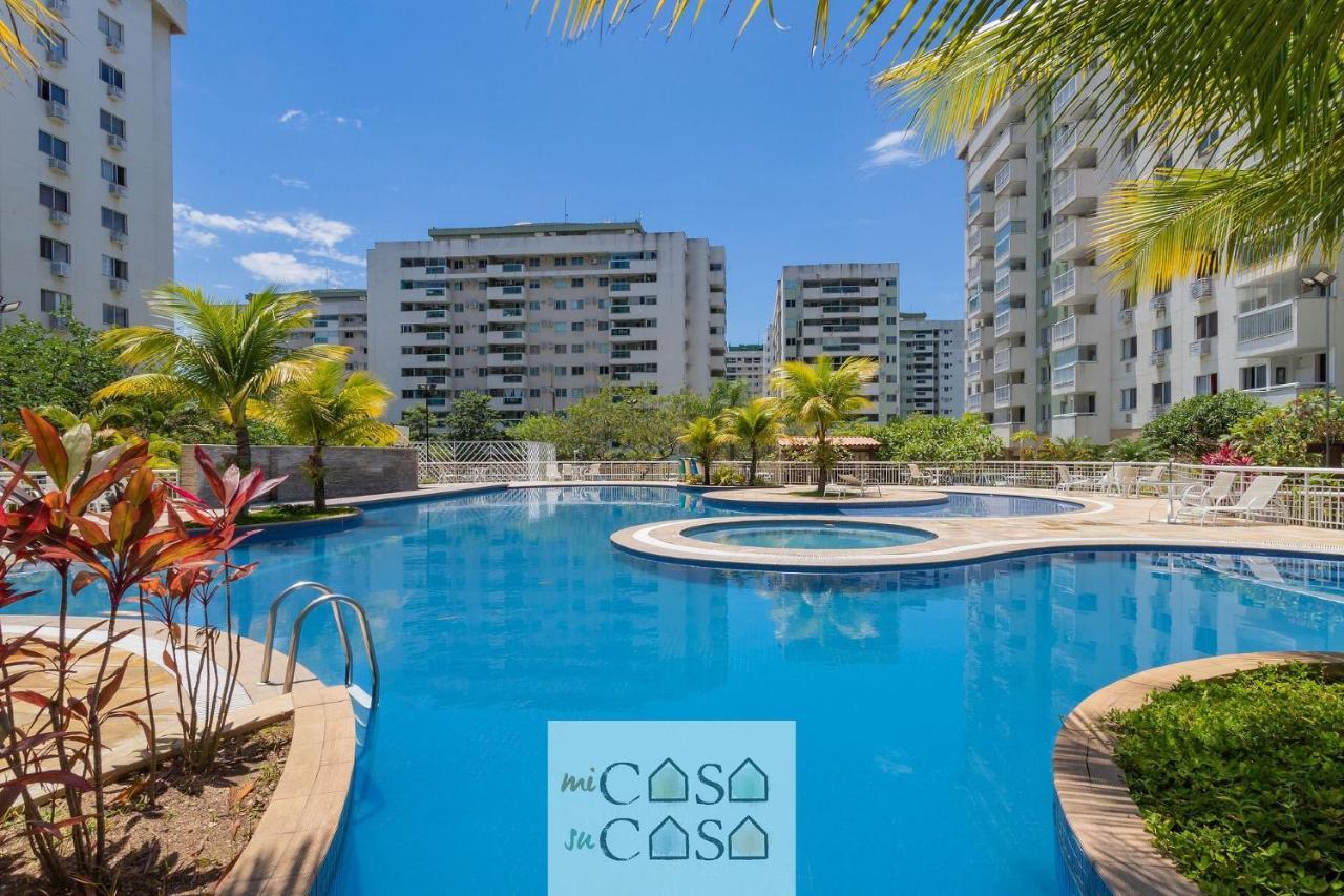 2 Quartos Com Varanda A 300M Riocentro Wi-Fi 120Mbps E Cozinha Completa - Condominio Com Piscina, Estacionamento, Portaria 24H E Parquinho Infantil - Apartamento Indicado Para Grupos, Hospedes A Trabalho E Criancas ريو دي جانيرو المظهر الخارجي الصورة